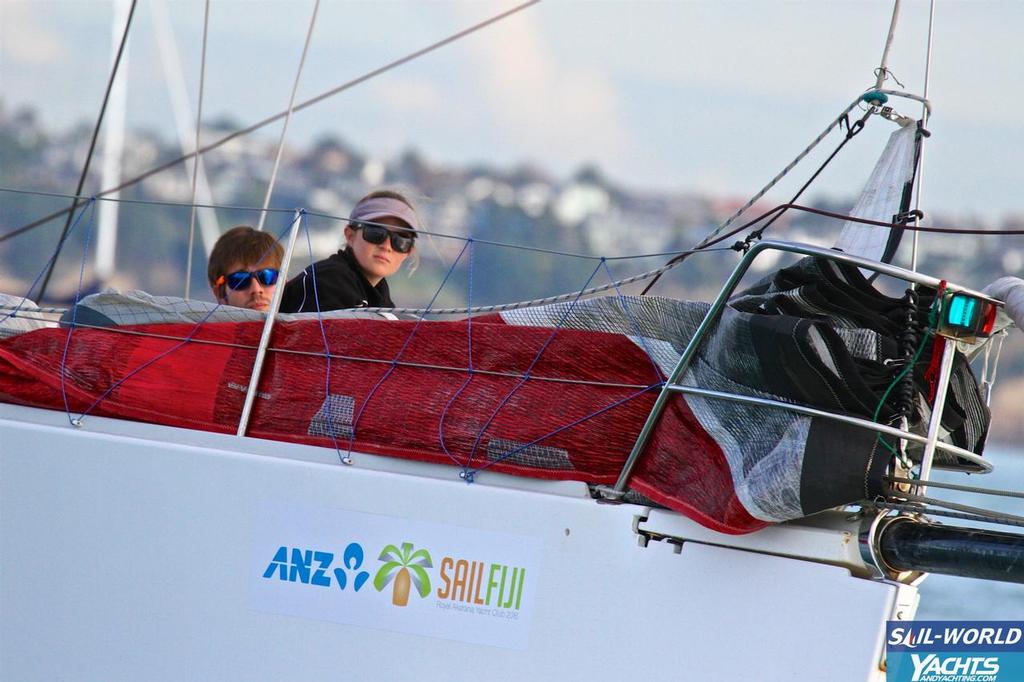 Foredeck Rantan II - ANZ  Fiji Race Start - June 4, 2016 © Richard Gladwell www.photosport.co.nz